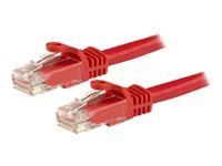 StarTech.com Câble réseau Cat6 Gigabit UTP sans crochet de 1m - Cordon Ethernet RJ45 anti-accroc - Câble patch Mâle / Mâle - Rouge - Cordon de raccordement - RJ-45 (M) pour RJ-45 (M) - 1 m - UTP - CAT 6 - sans crochet - rouge N6PATC1MRD