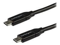 StarTech.com Câble USB-C vers USB-C avec Power Delivery 5A de 3 m - Cordon USB 2.0 Type-C certifié USB-IF - Noir - Câble USB - 24 pin USB-C (M) pour 24 pin USB-C (M) - Thunderbolt 3 / USB 2.0 - 5 A - 3 m - noir USB2C5C3M