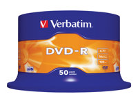 Verbatim - 50 x DVD-R - 4.7 Go 16x - argent mat - spindle 43548