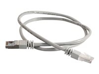 C2G Cat5e Booted Shielded (STP) Network Patch Cable - Cordon de raccordement - RJ-45 (M) pour RJ-45 (M) - 10 m - STP - CAT 5e - Moulé - gris 83761