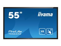 iiyama ProLite T5562AS-B1 - Classe de diagonale 55" (54.6" visualisable) écran LCD rétro-éclairé par LED - signalétique numérique interactive - avec écran tactile (multi-touches) - Android - 4K UHD (2160p) 3840 x 2160 - noir, finition matte T5562AS-B1