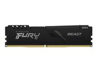 Kingston FURY Beast - DDR4 - kit - 16 Go: 2 x 8 Go - DIMM 288 broches - 3733 MHz / PC4-29800 - CL19 - 1.35 V - mémoire sans tampon - non ECC - noir KF437C19BBK2/16