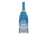 StarTech.com 50cm Slim LSZH CAT6 Ethernet Cable, 10 Gigabit Snagless RJ45 100W PoE Patch Cord, CAT 6 10GbE UTP Network Cable w/Strain Relief, Blue, Fluke Tested/ETL, Low Smoke Zero Halogen - Category 6 - 28AWG (N6PAT50CMBLS) - Cordon de raccordement - RJ-45 (M) pour RJ-45 (M) - 50 cm - CAT 6 - sans crochet - bleu N6PAT50CMBLS