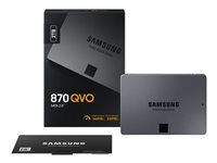 Samsung 870 QVO MZ-77Q2T0BW - SSD - chiffré - 2 To - interne - 2.5" - SATA 6Gb/s - mémoire tampon : 2 Go - AES 256 bits - TCG Opal Encryption MZ-77Q2T0BW