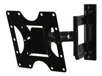 Peerless PARAMOUNT Articulating Wall Mount PA740 - Kit de montage (bras articulé, plaque d'adaptation, support crochet) - inclinaison et rotation - pour écran plat - noir brillant - Taille d'écran : 22"-40" - montable sur mur PA740