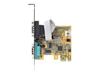 StarTech.com 2-Port PCI Express Serial Card, Dual Port PCIe to RS232 (DB9) Serial Interface Card, 16C1050 UART, Standard or Low Profile Brackets, COM Retention, For Windows & Linux - PCIe to Dual DB9 Card (21050-PC-SERIAL-CARD) - Adaptateur série - PCIe 2.0 profil bas - RS-232 x 2 - jaune 21050-PC-SERIAL-CARD