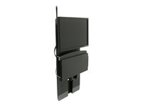 Ergotron - Kit de montage (repose-poignets, pochette pour souris, levage vertical du panneau, plate-forme à clavier pliable, tapis de souris) - profil bas - pour écran LCD/équipement PC - zone à fort trafic - acier - noir - Taille d'écran : jusqu'à 24 pouces - fixation au mur 60-593-195