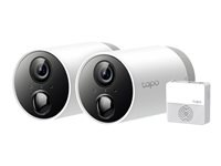 Tapo C400S2 V1 - 2 x Caméras Tapo C400 + Concentrateur Tapo H200 - caméra de surveillance réseau - extérieur, intérieur - résistant à la poussière / résistant à l'eau - couleur (Jour et nuit) - 1920 x 1080 - 1080p - Focale fixe - audio - sans fil - Wi-Fi - 2.4GHz radio - H.264 TAPO C400S2