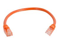 C2G Cat6 Booted Unshielded (UTP) Network Patch Cable - Cordon de raccordement - RJ-45 (M) pour RJ-45 (M) - 3 m - UTP - CAT 6 - moulé, sans crochet, bloqué - orange 83577