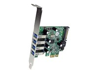 StarTech.com Carte contrôleur PCI Express à 4 ports USB 3.0 SuperSpeed - Adaptateur PCIe 4x USB A (F) avec UASP et alimentation SATA - Adaptateur USB - PCIe - USB 3.0 x 4 - pour P/N: BNDTB10GI, BNDTB210GSFP, BNDTB410GSFP, BNDTB4M2E1, BNDTBUSB3142, HBS304A24A PEXUSB3S4V